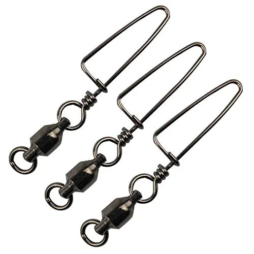 Easy Catch 10 Pack High-Strength Fishing Ball Bearing Swivel with Coastlock Snap, Strong Welded Ring for Saltwater Fishing-18Lb to 350Lb (100% Copper Stainless Steel)(Size 4 4 (90lb) 10Pack)