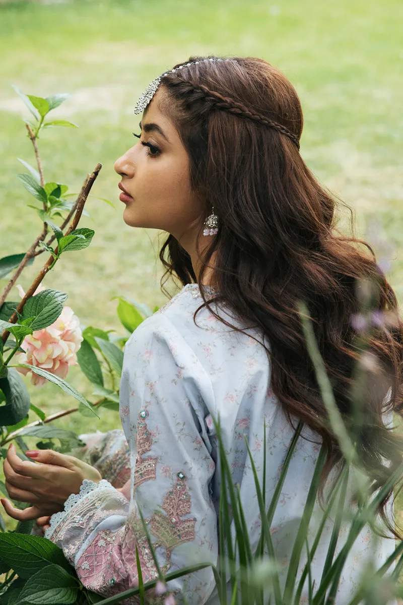 EB-01 NORA | Qalamkar Rahi Luxury Festive Collection 2022 | Unstitched Embroidered Lawn Suits