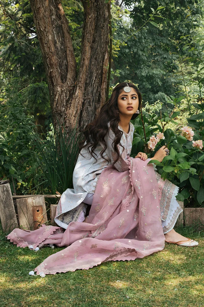 EB-01 NORA | Qalamkar Rahi Luxury Festive Collection 2022 | Unstitched Embroidered Lawn Suits