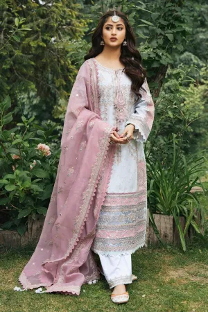 EB-01 NORA | Qalamkar Rahi Luxury Festive Collection 2022 | Unstitched Embroidered Lawn Suits