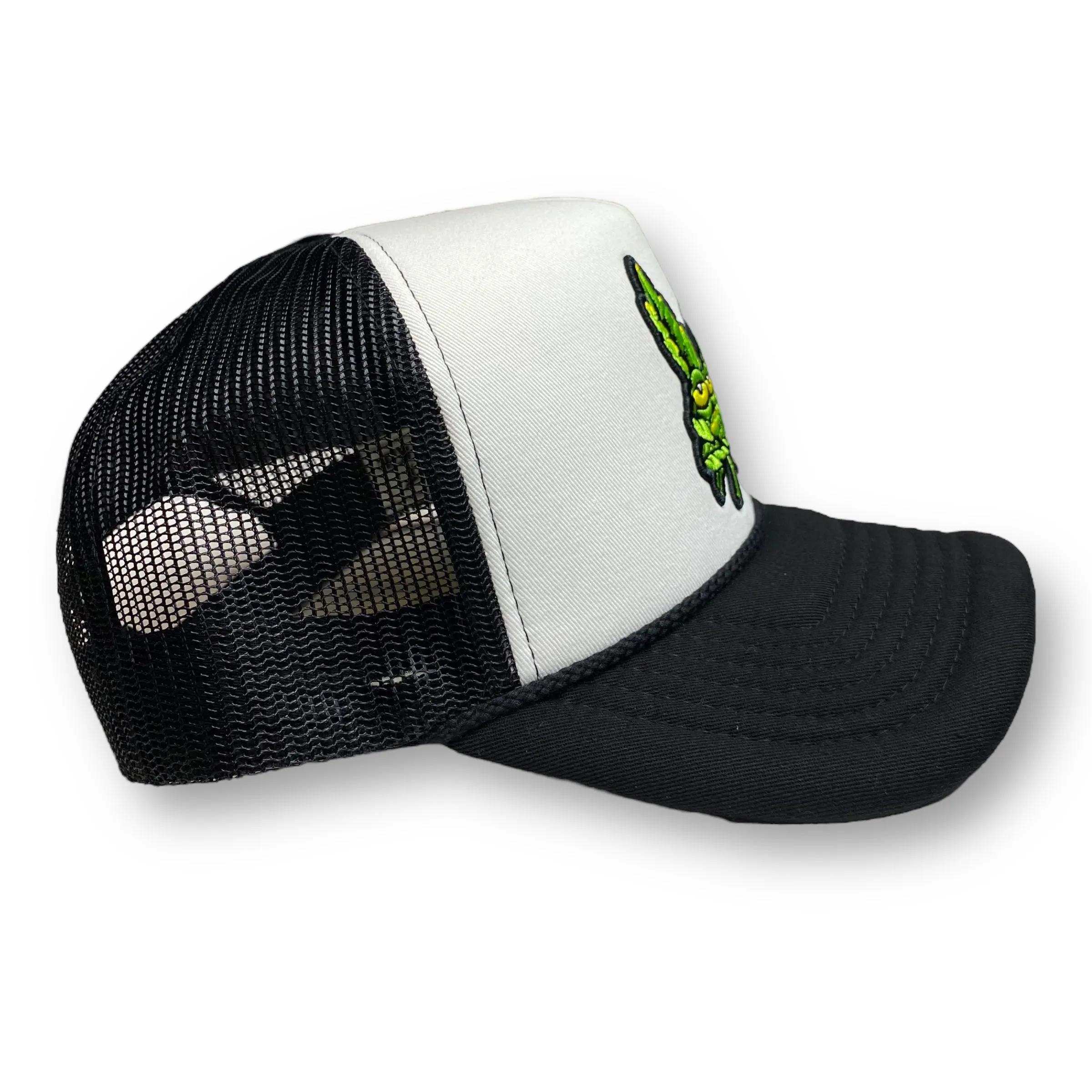 Embroidered Green Weed Leaf Trucker Hat For women or Men