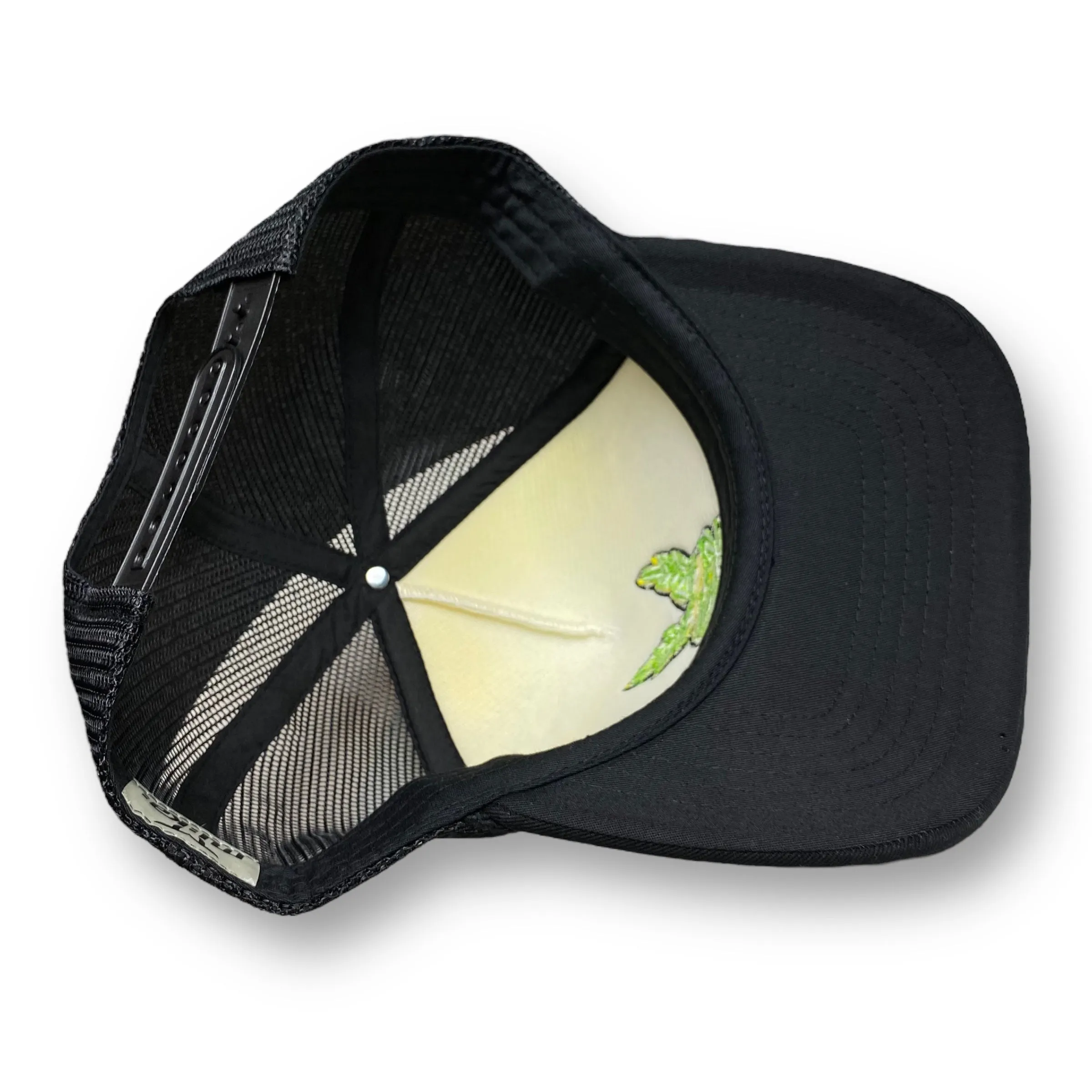 Embroidered Green Weed Leaf Trucker Hat For women or Men