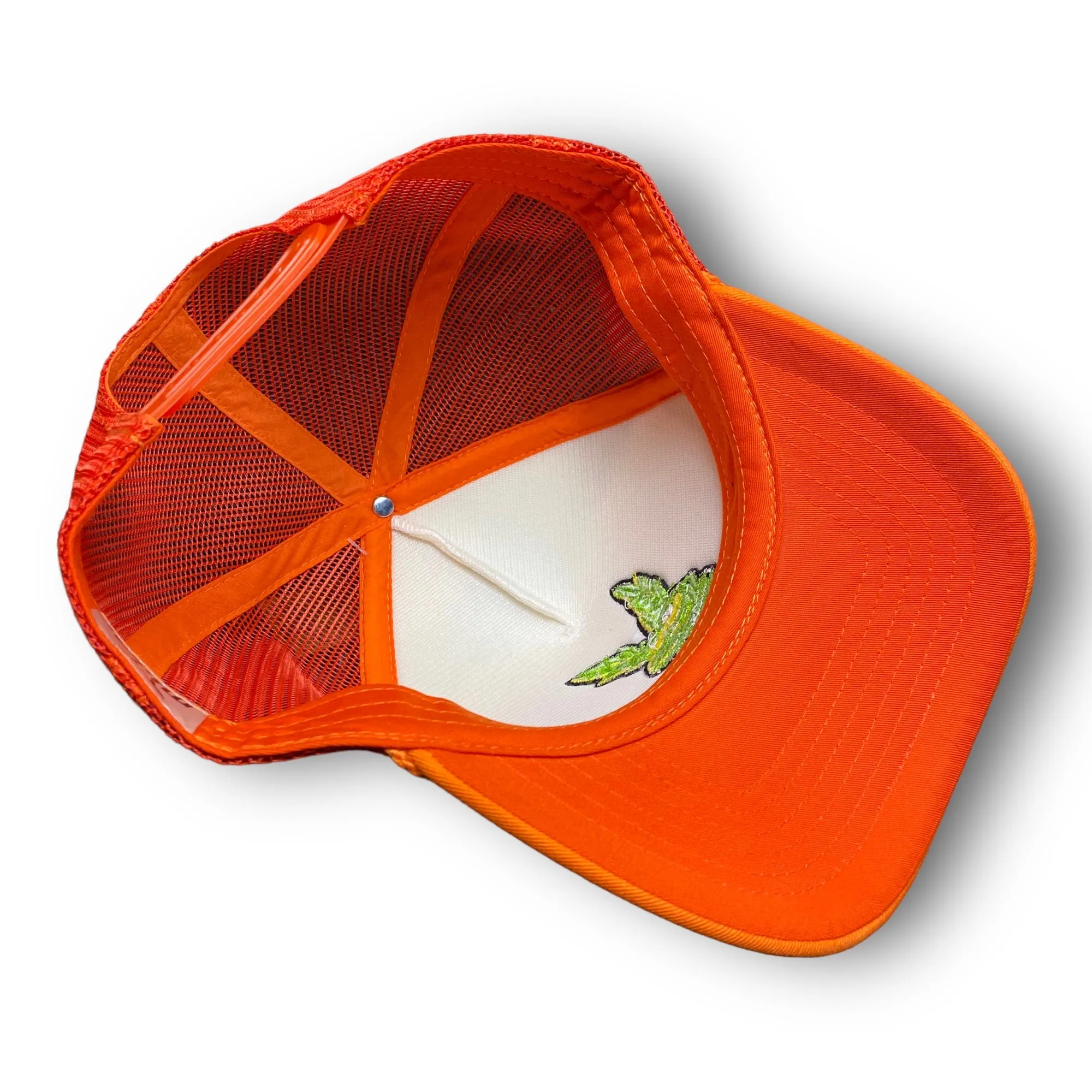 Embroidered Green Weed Leaf Trucker Hat For women or Men