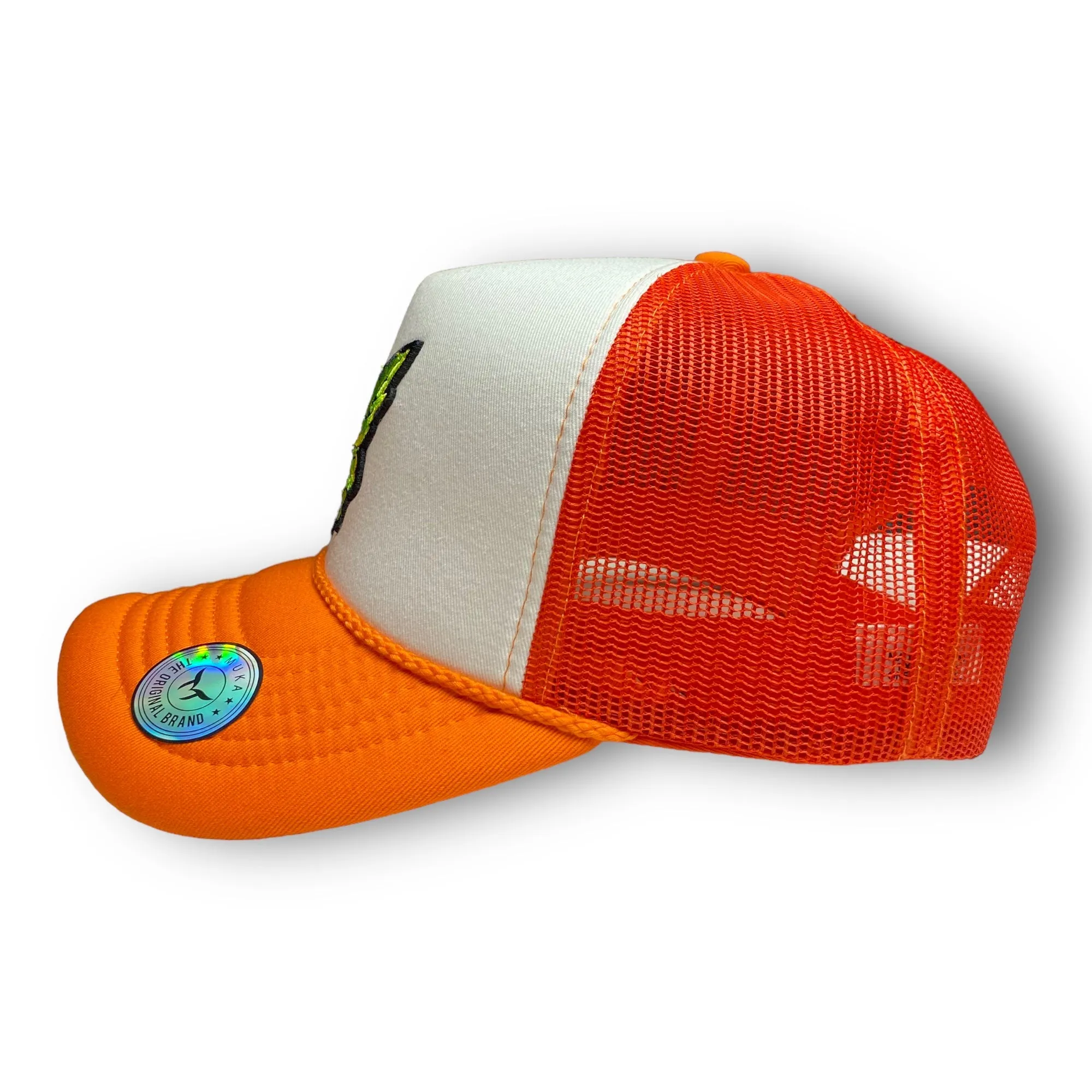 Embroidered Green Weed Leaf Trucker Hat For women or Men