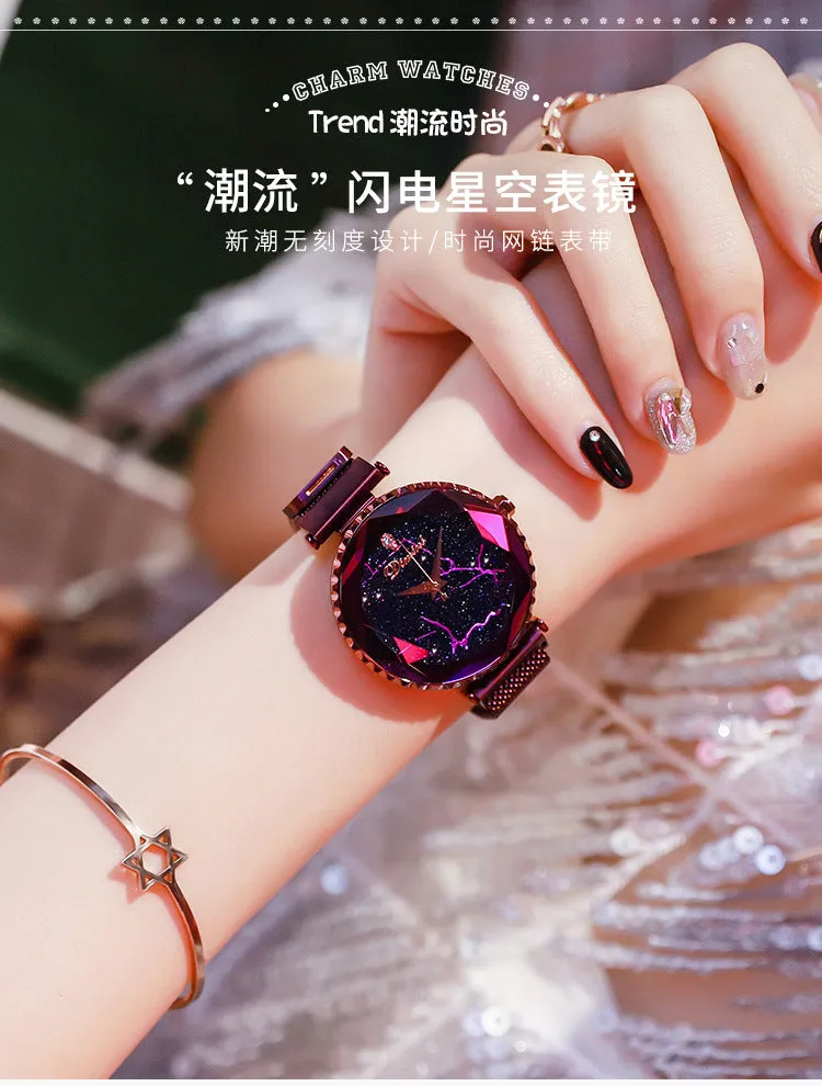 Fashion Star Watch steel belt waterproof Lady Watch