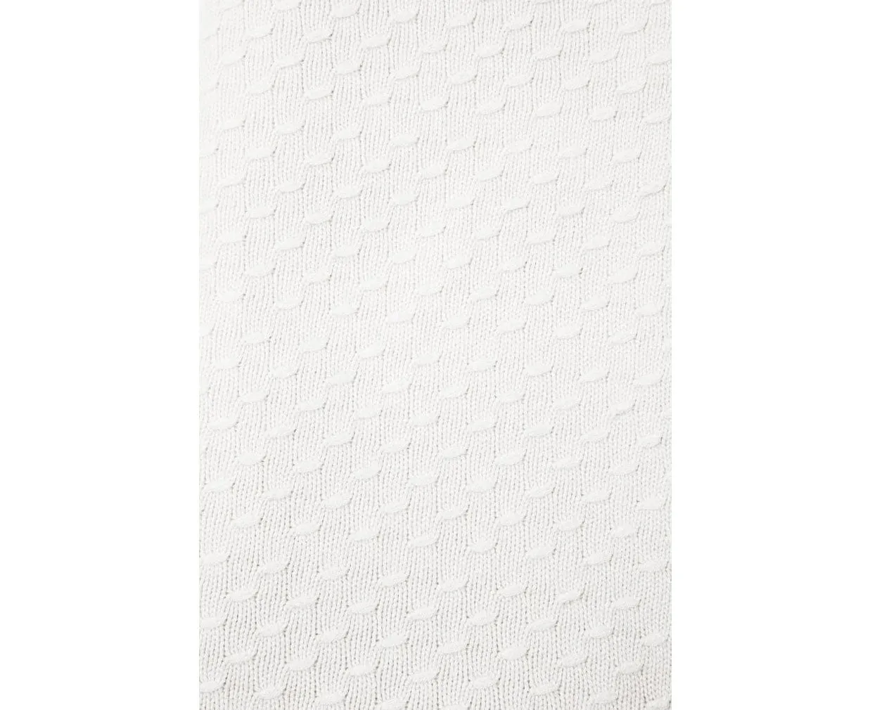 Filetto Cashmere Throw - Ivory