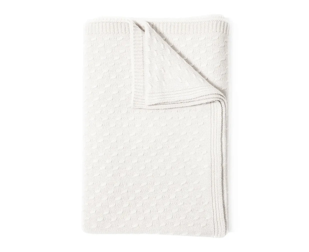 Filetto Cashmere Throw - Ivory
