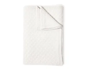Filetto Cashmere Throw - Ivory