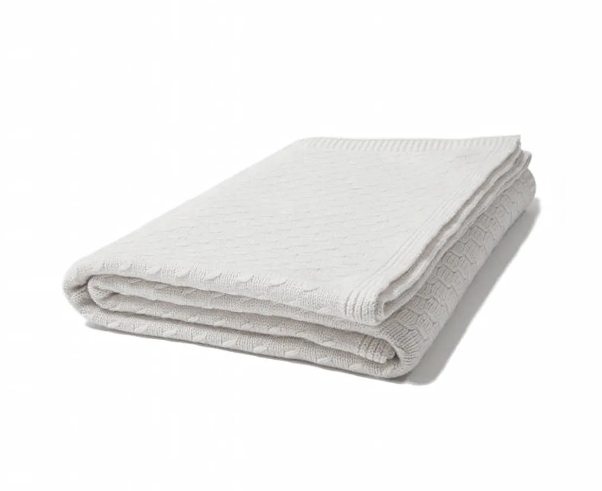 Filetto Cashmere Throw - Ivory