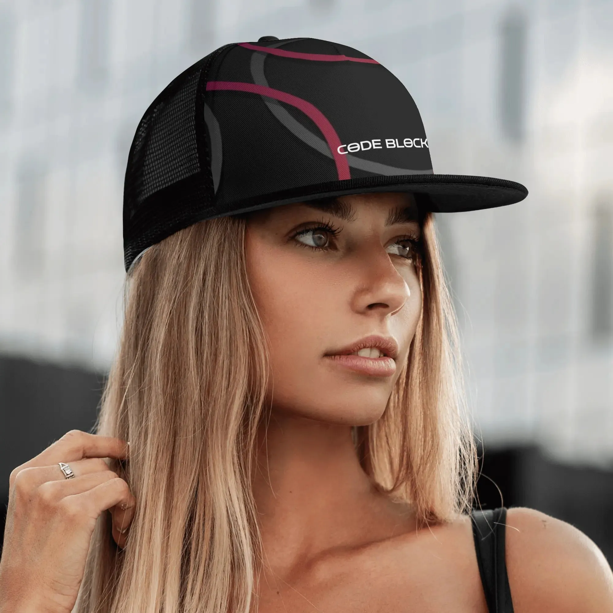 Front Printing Adjustable Snapback Trucker Hat