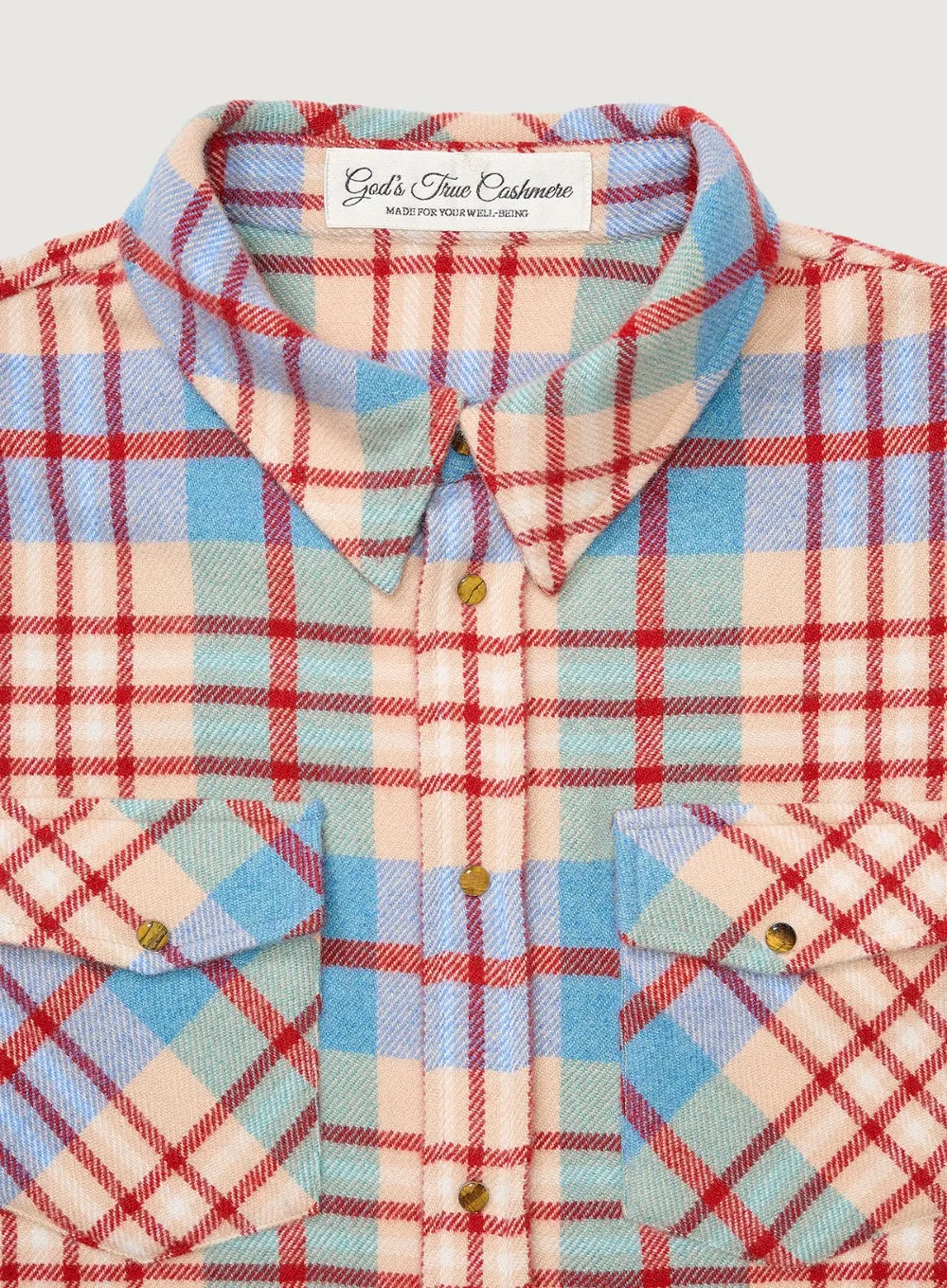GOD'S TRUE CASHMERE | Al's Run Tartan Cashmere Shirt