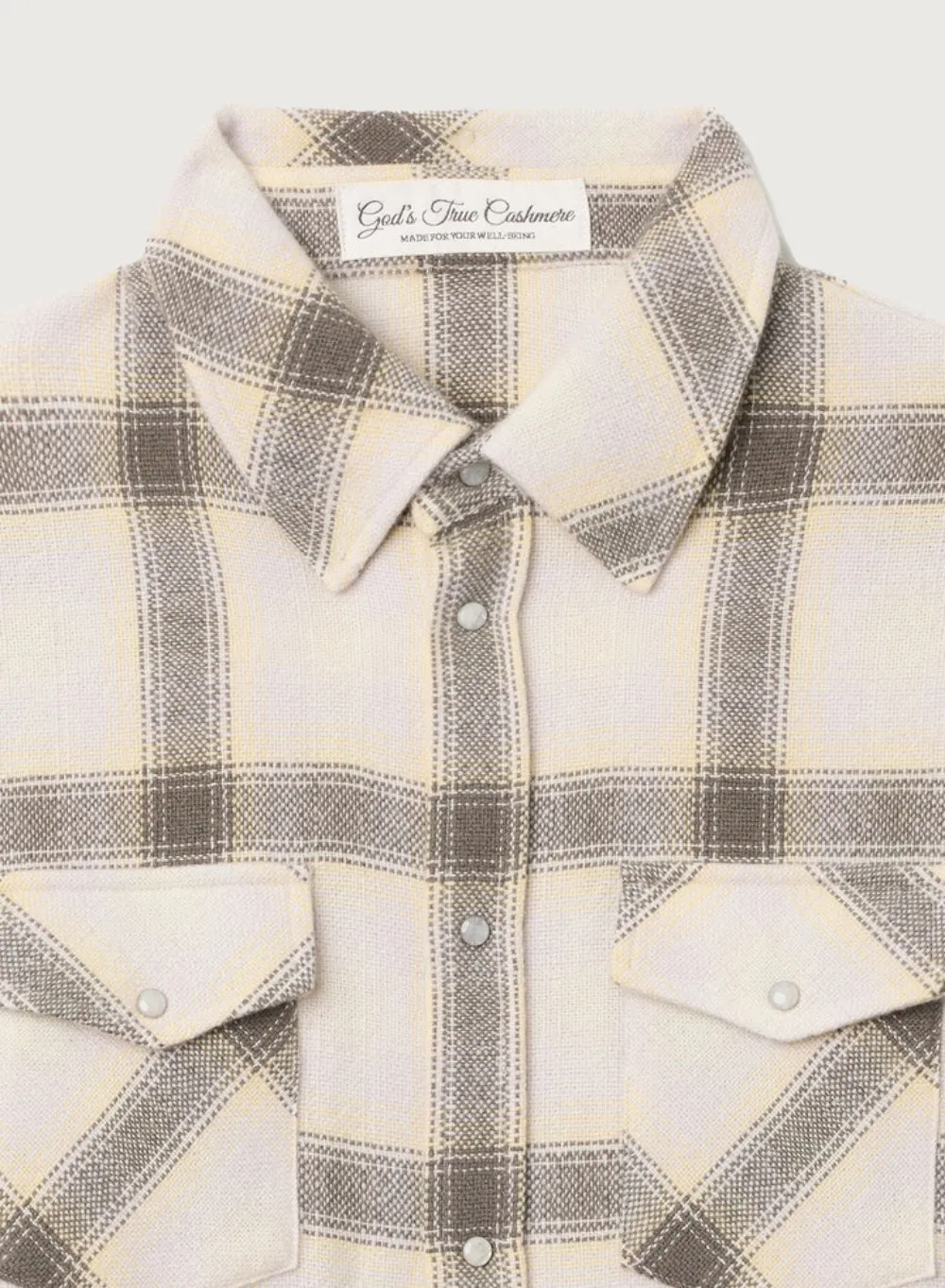 GOD'S TRUE CASHMERE | Moon Tartan Cashmere Shirt