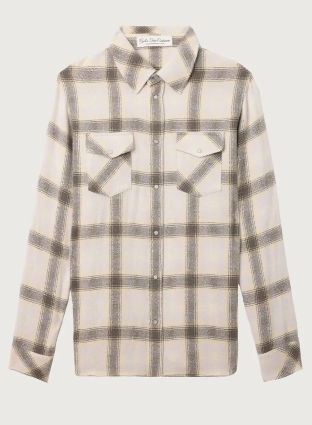 GOD'S TRUE CASHMERE | Moon Tartan Cashmere Shirt