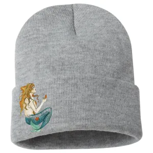 Gray Vintage Mermaid Beanie