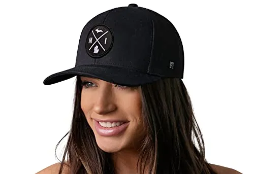 HAKA Michigan Hat – MI Trucker Hat for Men & Women, Adjustable Baseball Cap, Mesh Snapback, Outdoor Golf Hat - Black