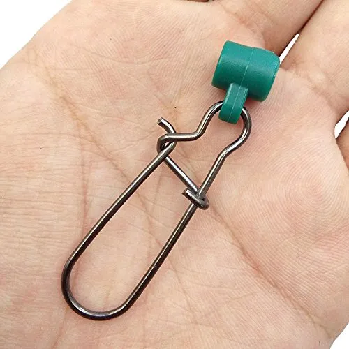 Heavy Duty Sinker Slides Duo Lock Snaps 25pcs/Box High-Strength Fishing Line Sinker Slider Swivel Snap Tackle Box Kit -Test: 220LB