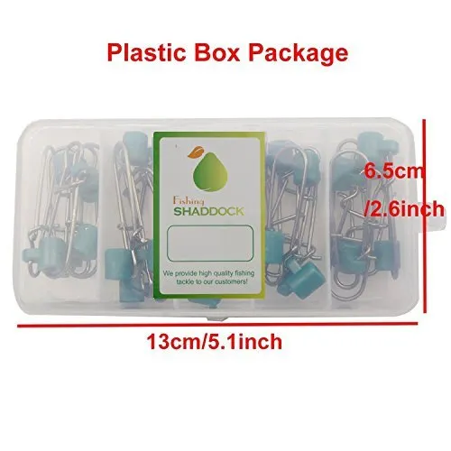 Heavy Duty Sinker Slides Duo Lock Snaps 25pcs/Box High-Strength Fishing Line Sinker Slider Swivel Snap Tackle Box Kit -Test: 220LB