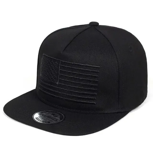 Hip-Hop Fashion USA Flag Embroidery Baseball Caps