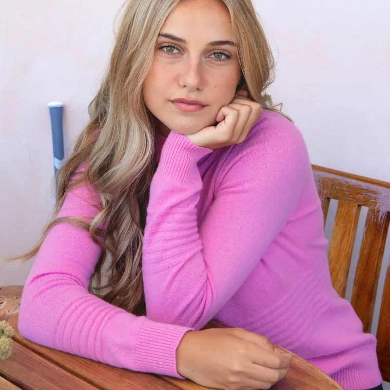 Isabella Cashmere Sweater, Carnation Pink