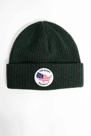 I.S.M. 'Silent Majority' Green Cashmere Beanie