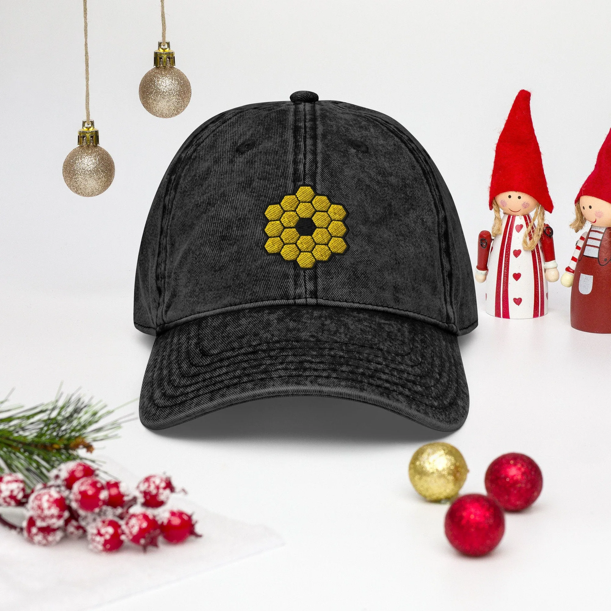 James Webb Space Telescope Vintage Cotton Twill Cap, JWST Embroidered Hat