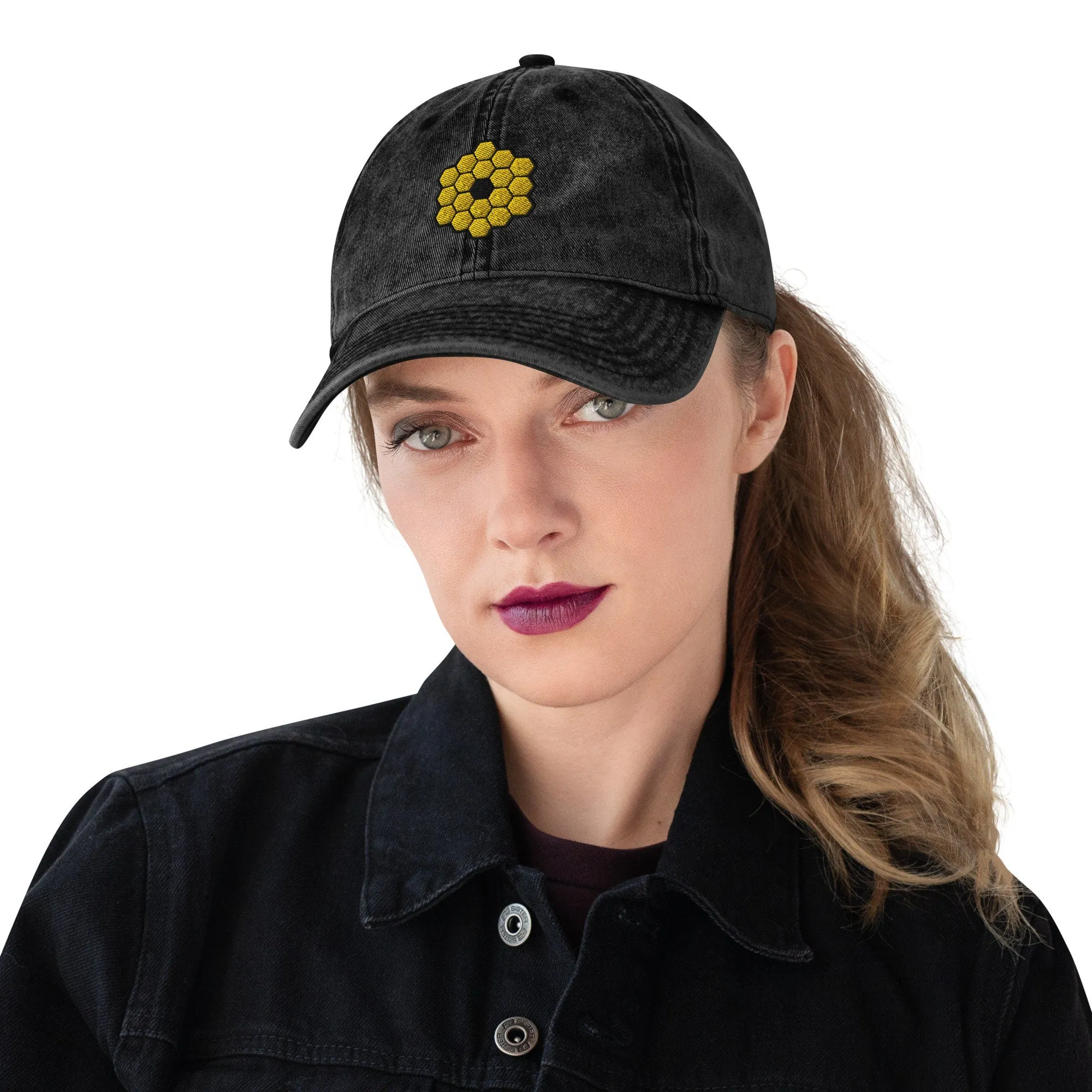 James Webb Space Telescope Vintage Cotton Twill Cap, JWST Embroidered Hat