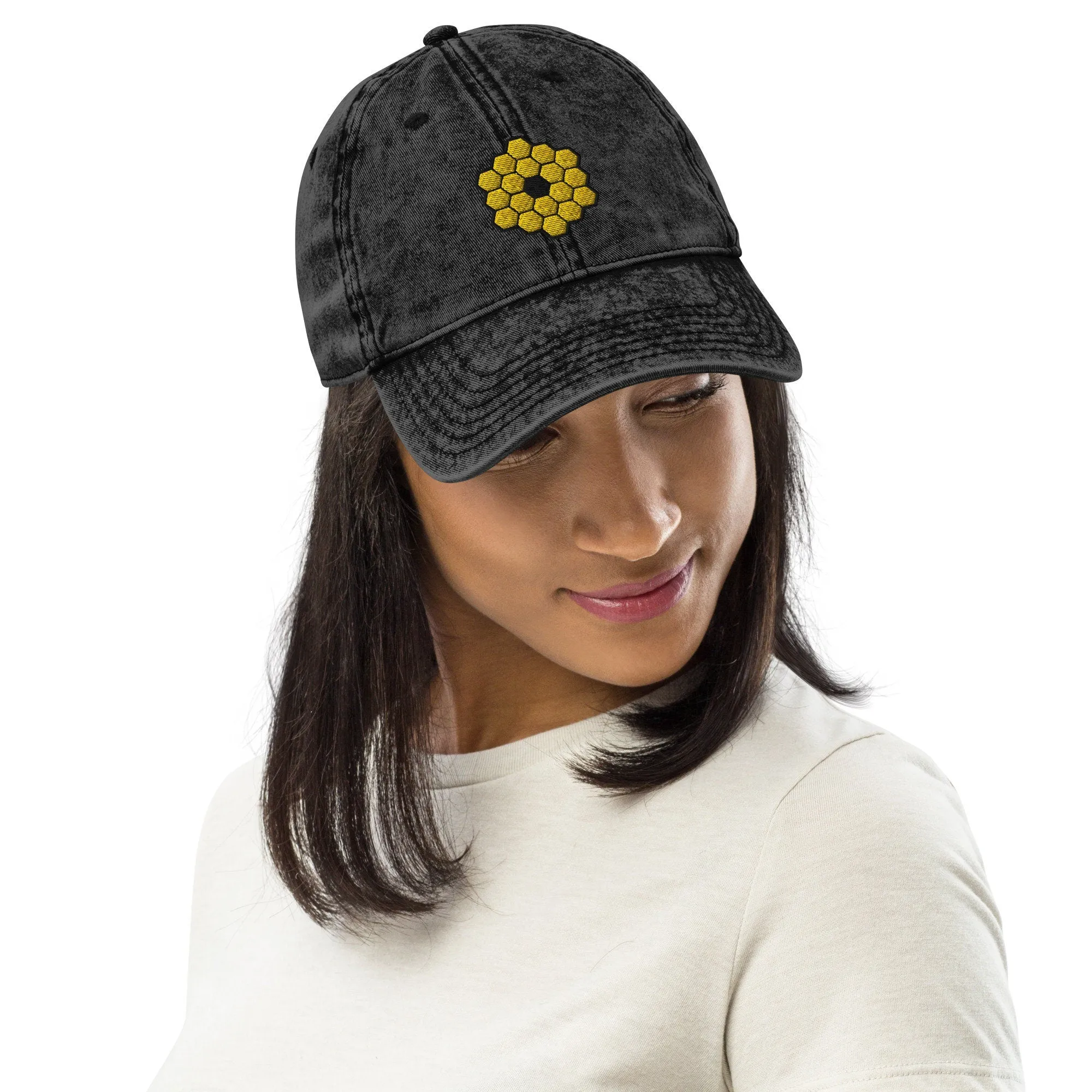 James Webb Space Telescope Vintage Cotton Twill Cap, JWST Embroidered Hat