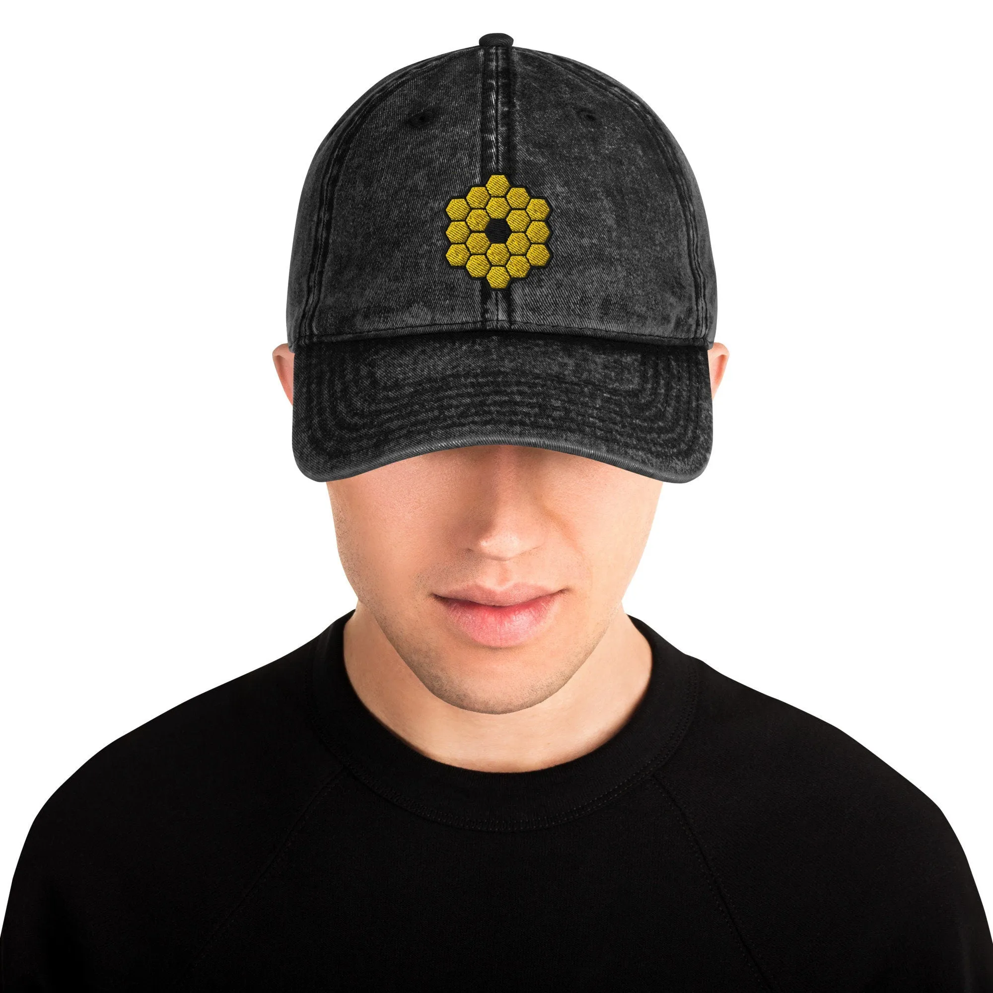 James Webb Space Telescope Vintage Cotton Twill Cap, JWST Embroidered Hat