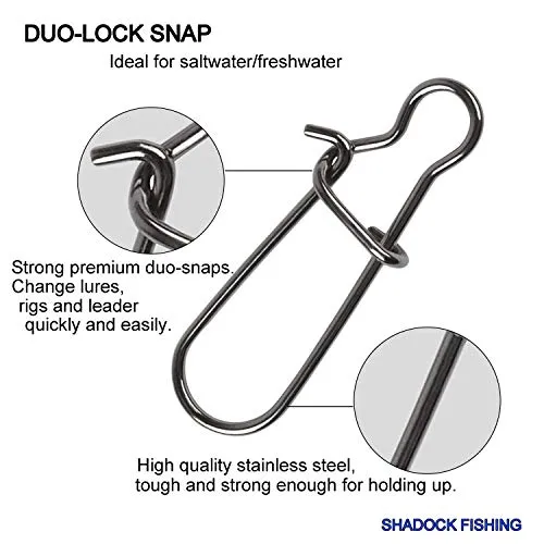 JL Sport 100 Pack Duo Lock Snaps(Size 4# Test: 77LB)