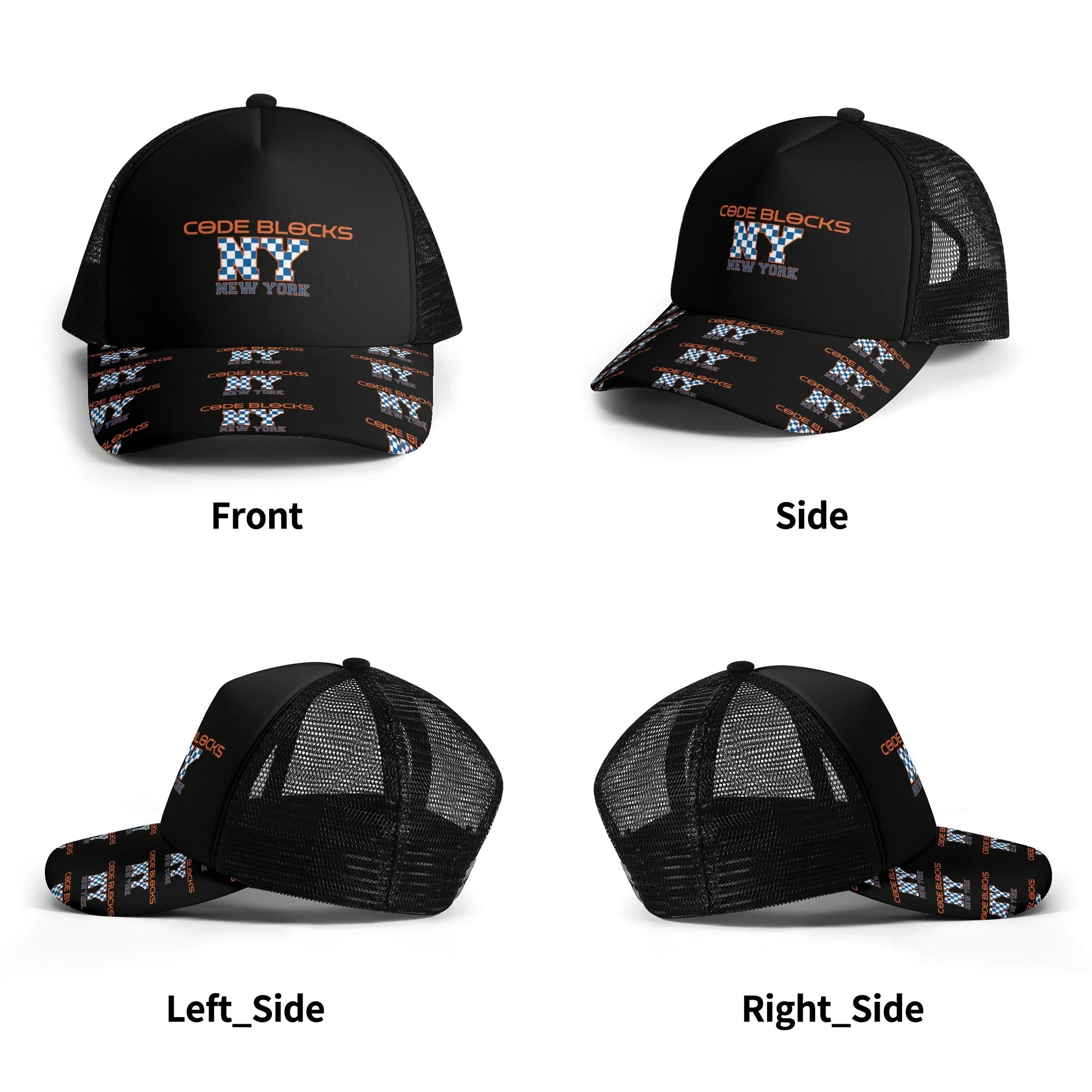 Kids Front Printing Mesh Trucker Hats