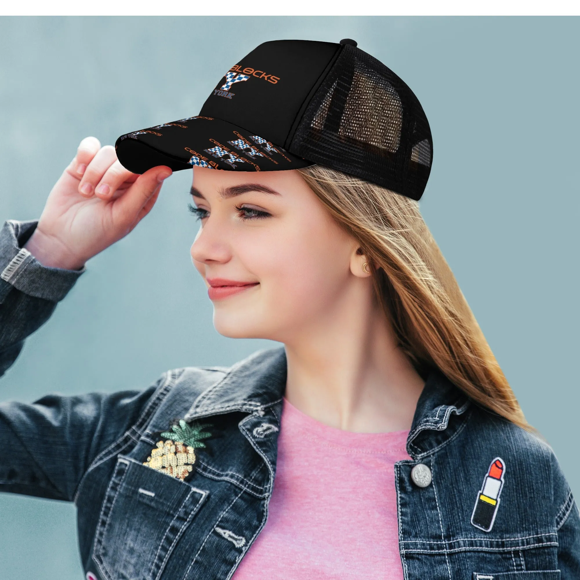 Kids Front Printing Mesh Trucker Hats