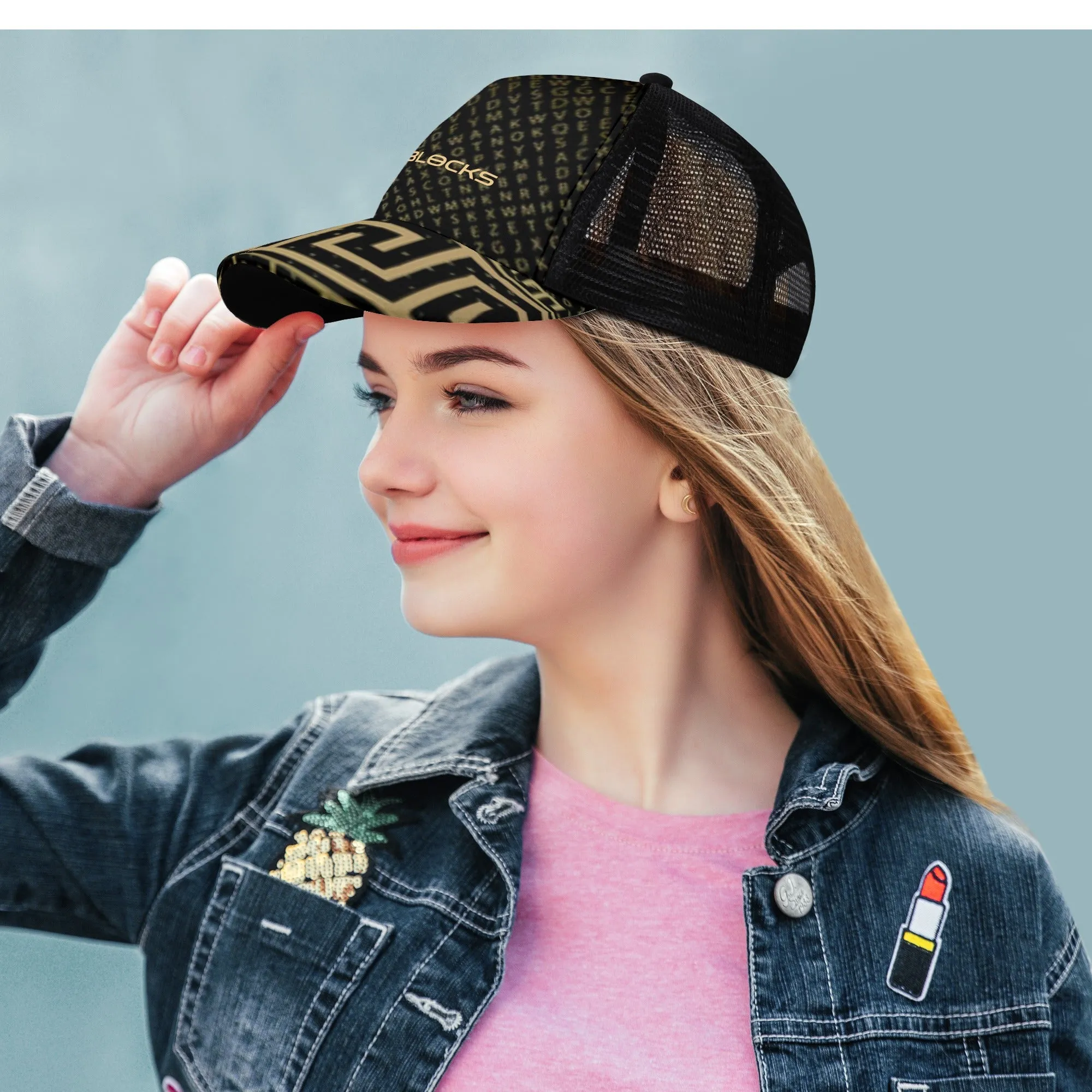Kids Front Printing Mesh Trucker Hats