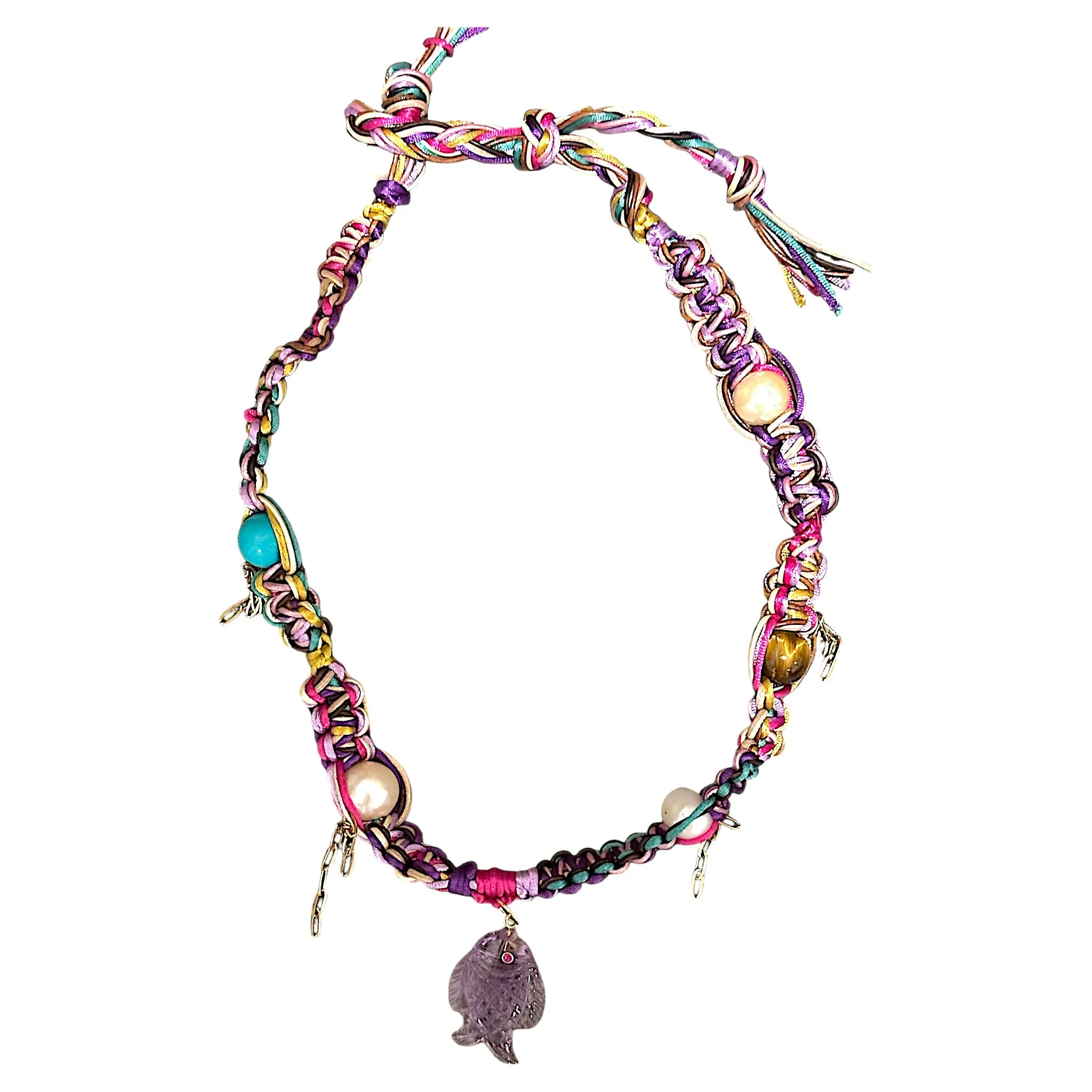 LAVENDER BARBIE GLOW FISH ROCKSTAR CHOKER