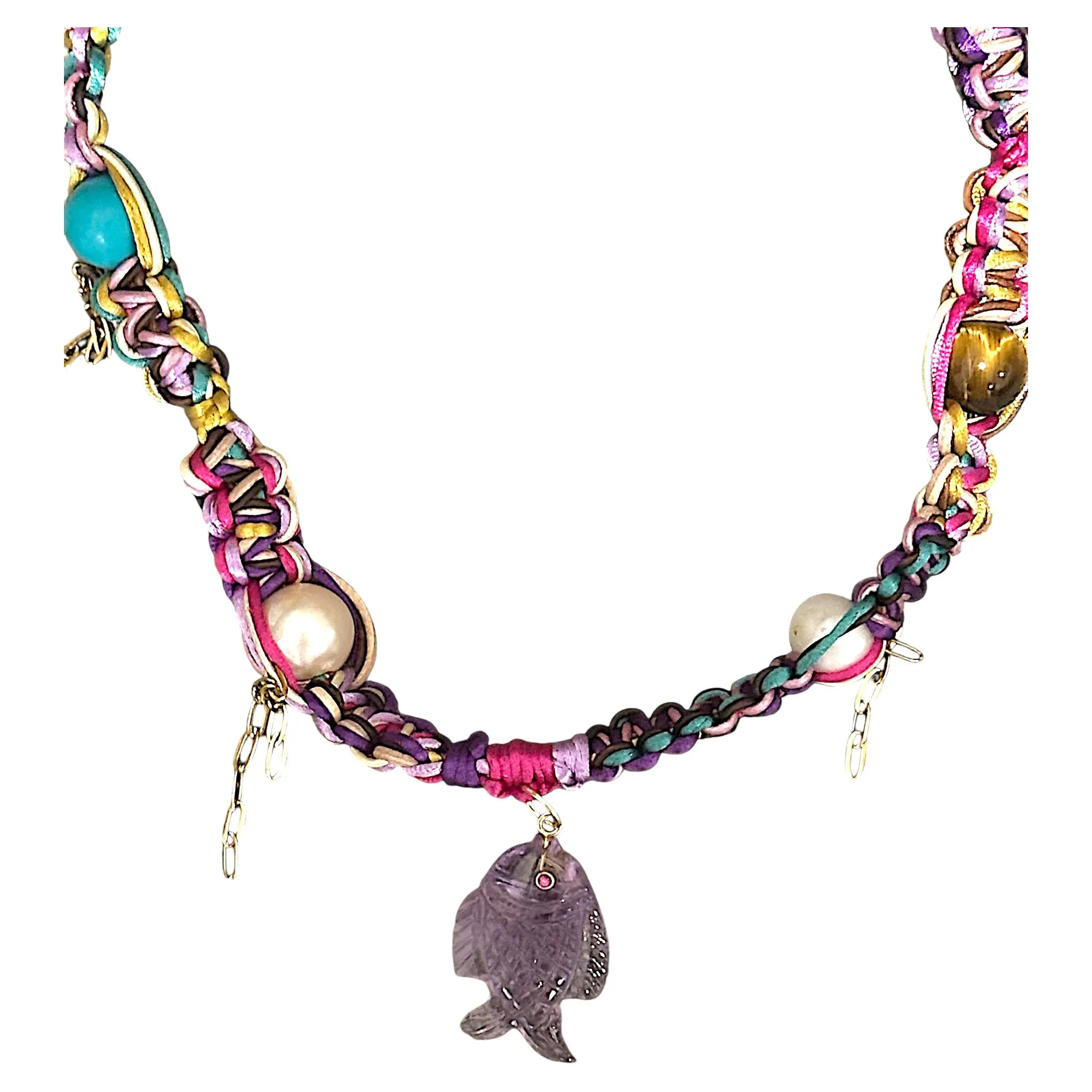 LAVENDER BARBIE GLOW FISH ROCKSTAR CHOKER