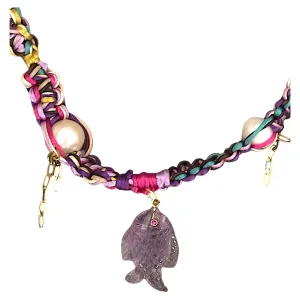 LAVENDER BARBIE GLOW FISH ROCKSTAR CHOKER