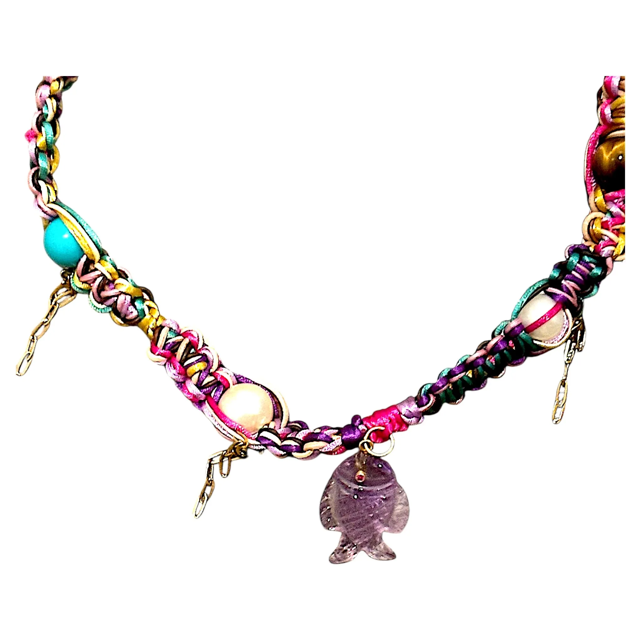 LAVENDER BARBIE GLOW FISH ROCKSTAR CHOKER