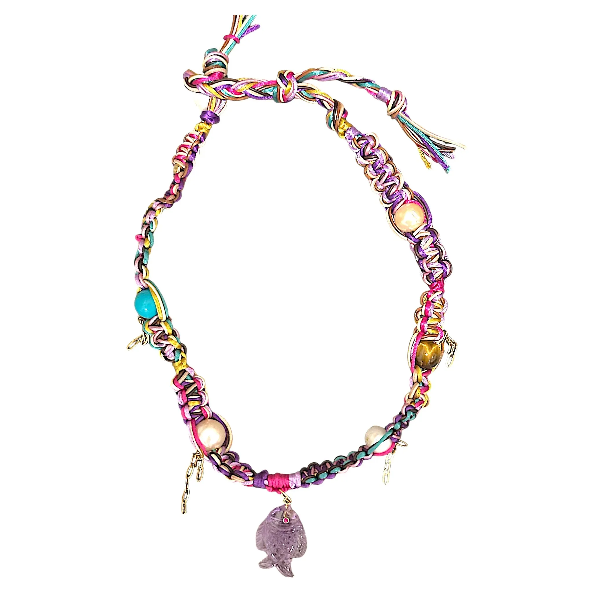 LAVENDER BARBIE GLOW FISH ROCKSTAR CHOKER