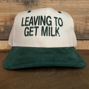 Leaving To Get Milk Vintage Saude Snapback hat cap custom embroidery
