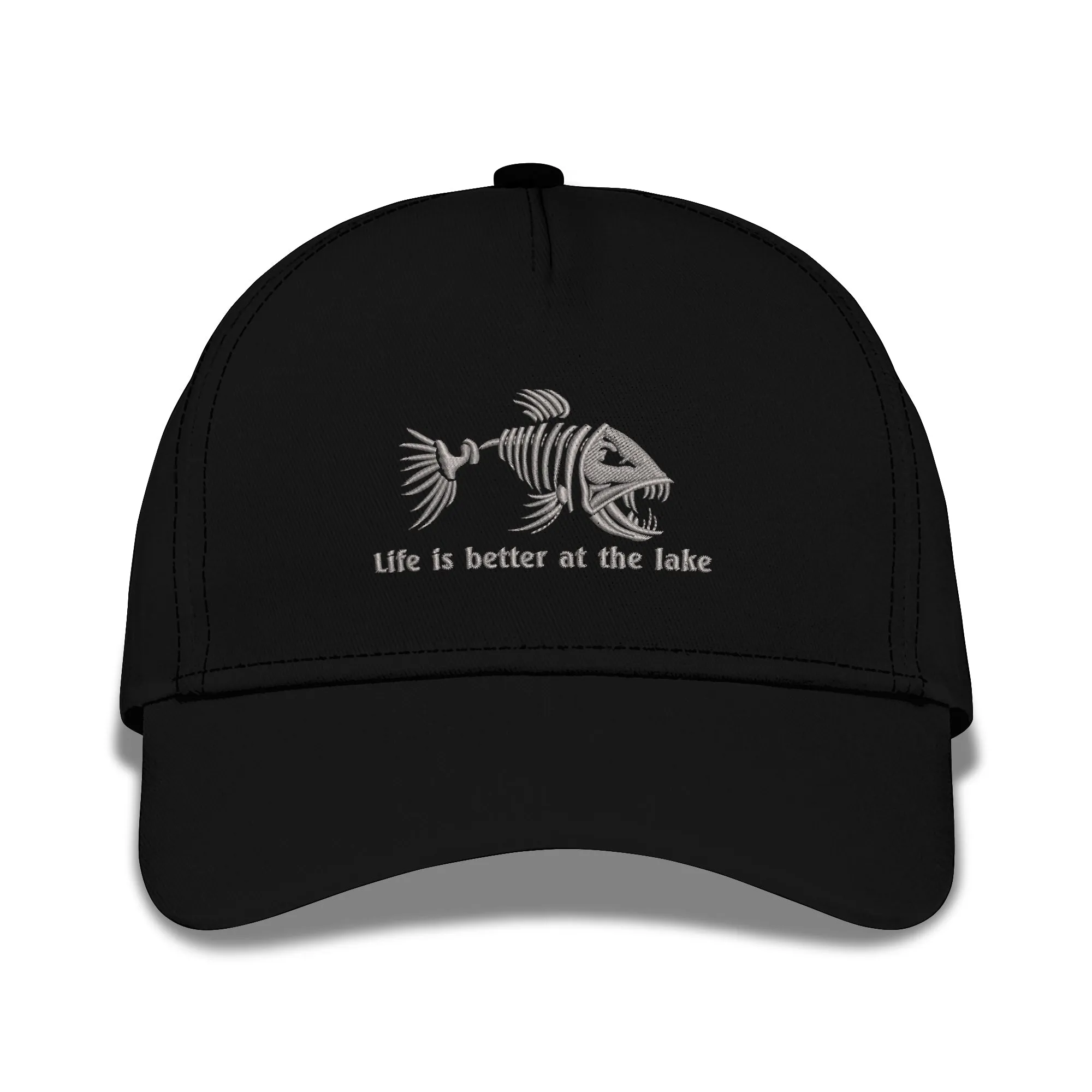 Life Is Better At The Lake Embroidered Baseball Caps