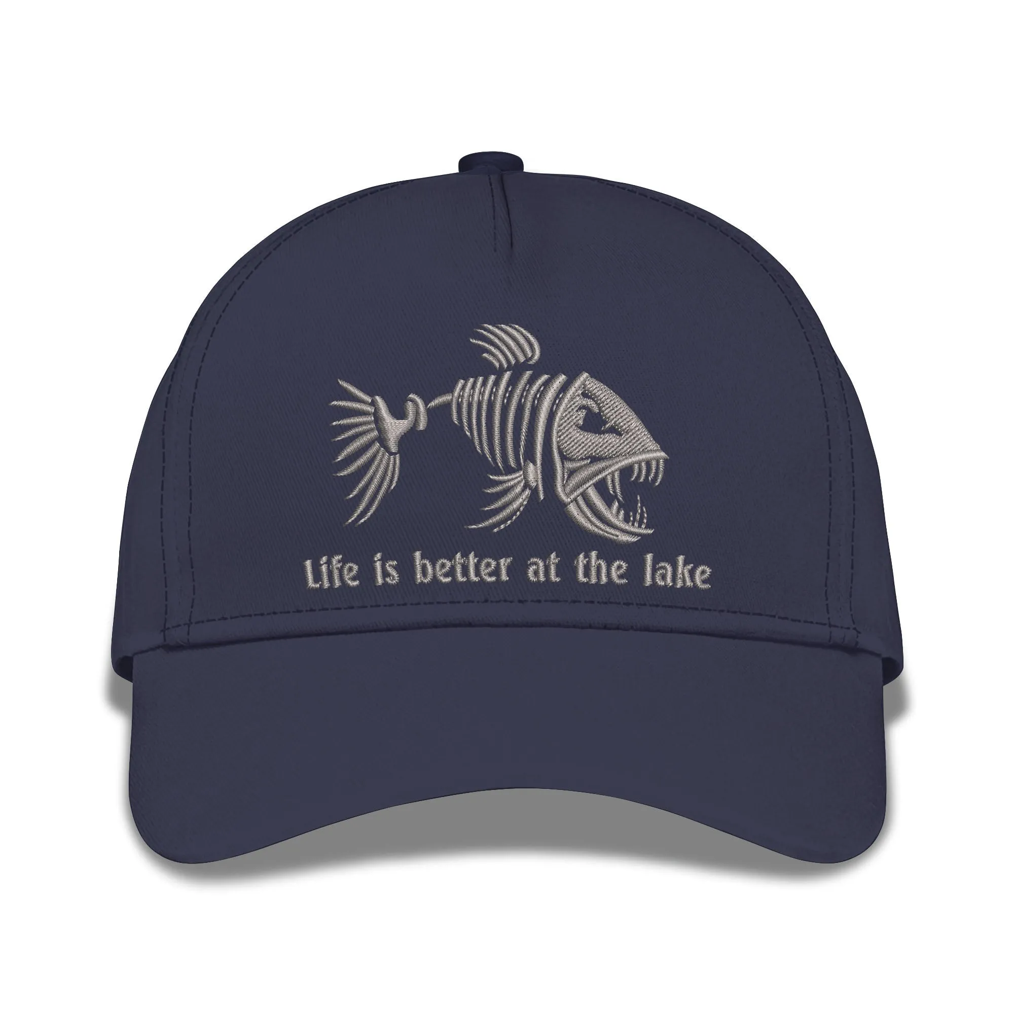 Life Is Better At The Lake Embroidered Baseball Caps
