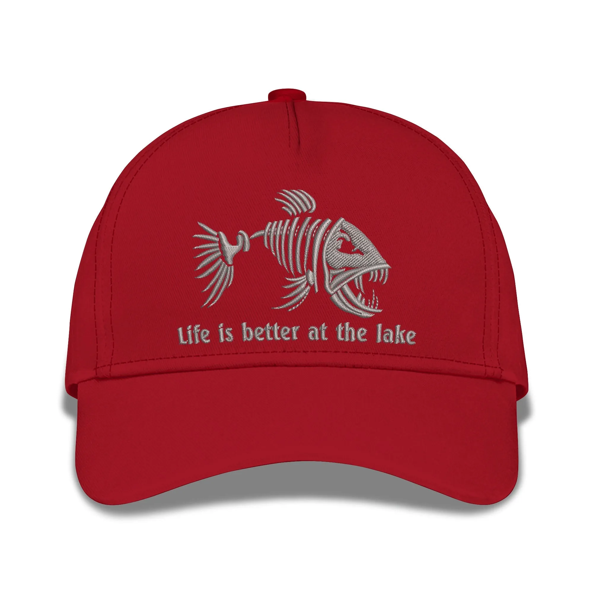 Life Is Better At The Lake Embroidered Baseball Caps