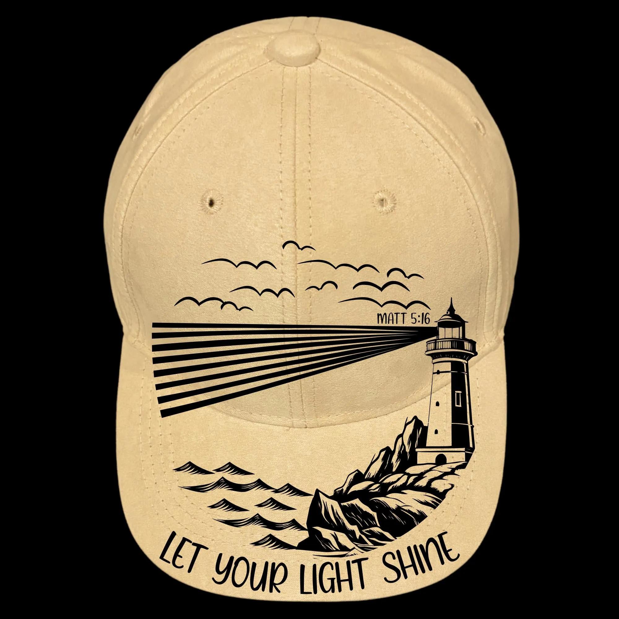 Lighthouse Baseball Cap Hat Burning Design