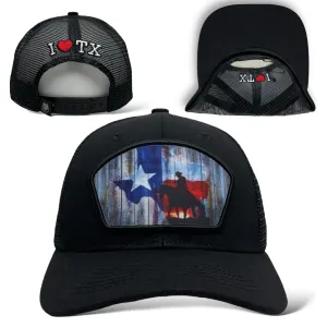 Lone Star State Texas Flag Snapback Baseball Cap, Mesh, Style Rodeo