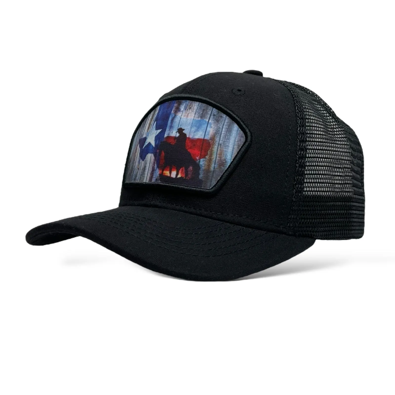 Lone Star State Texas Flag Snapback Baseball Cap, Mesh, Style Rodeo