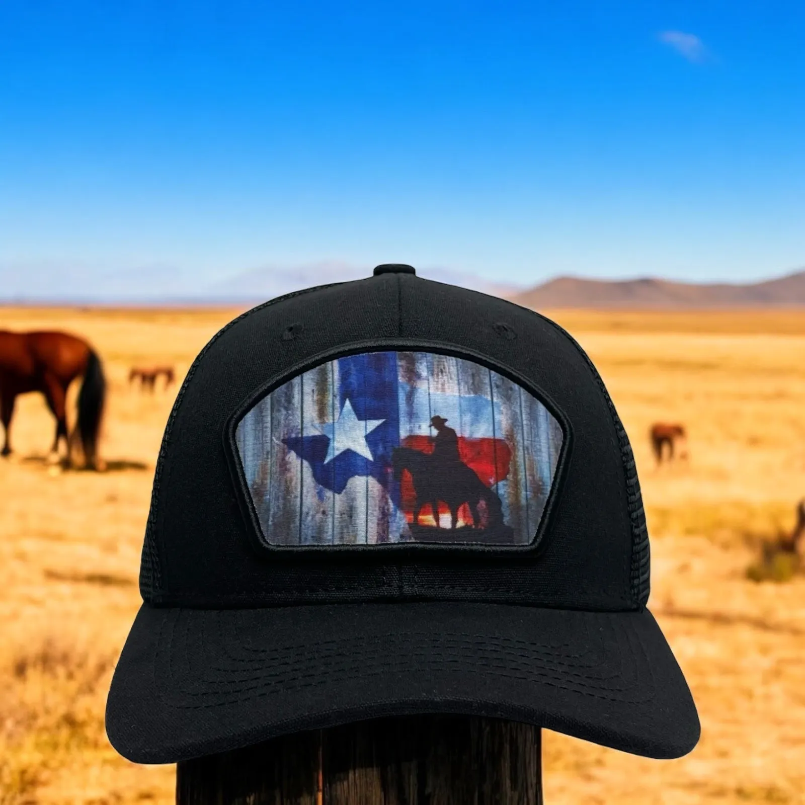 Lone Star State Texas Flag Snapback Baseball Cap, Mesh, Style Rodeo