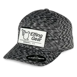 Melange Black Rectangular Patch Flexy Hat