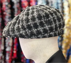 Men's woven Basket Cap Black