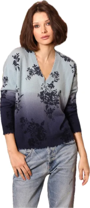 Minnie Rose Floral Dip Dye Pullover