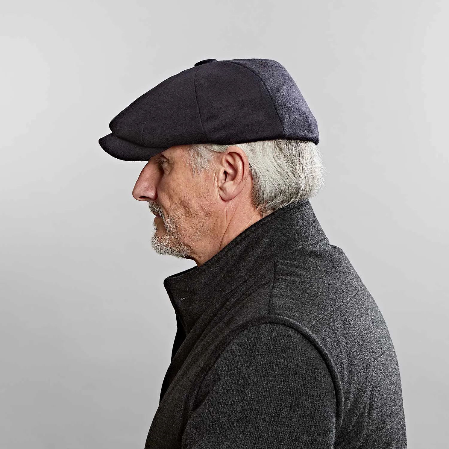 Navy Cashmere Gatsby Cap