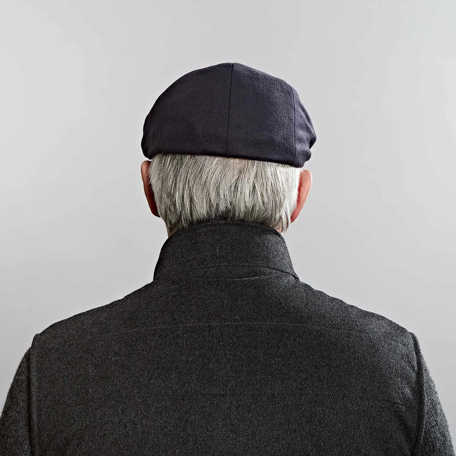 Navy Cashmere Gatsby Cap